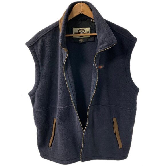 Vintage Bentley Logo North End All Climate Wear Full Zip Fleece Vest Size Large - Picture 5 of 9